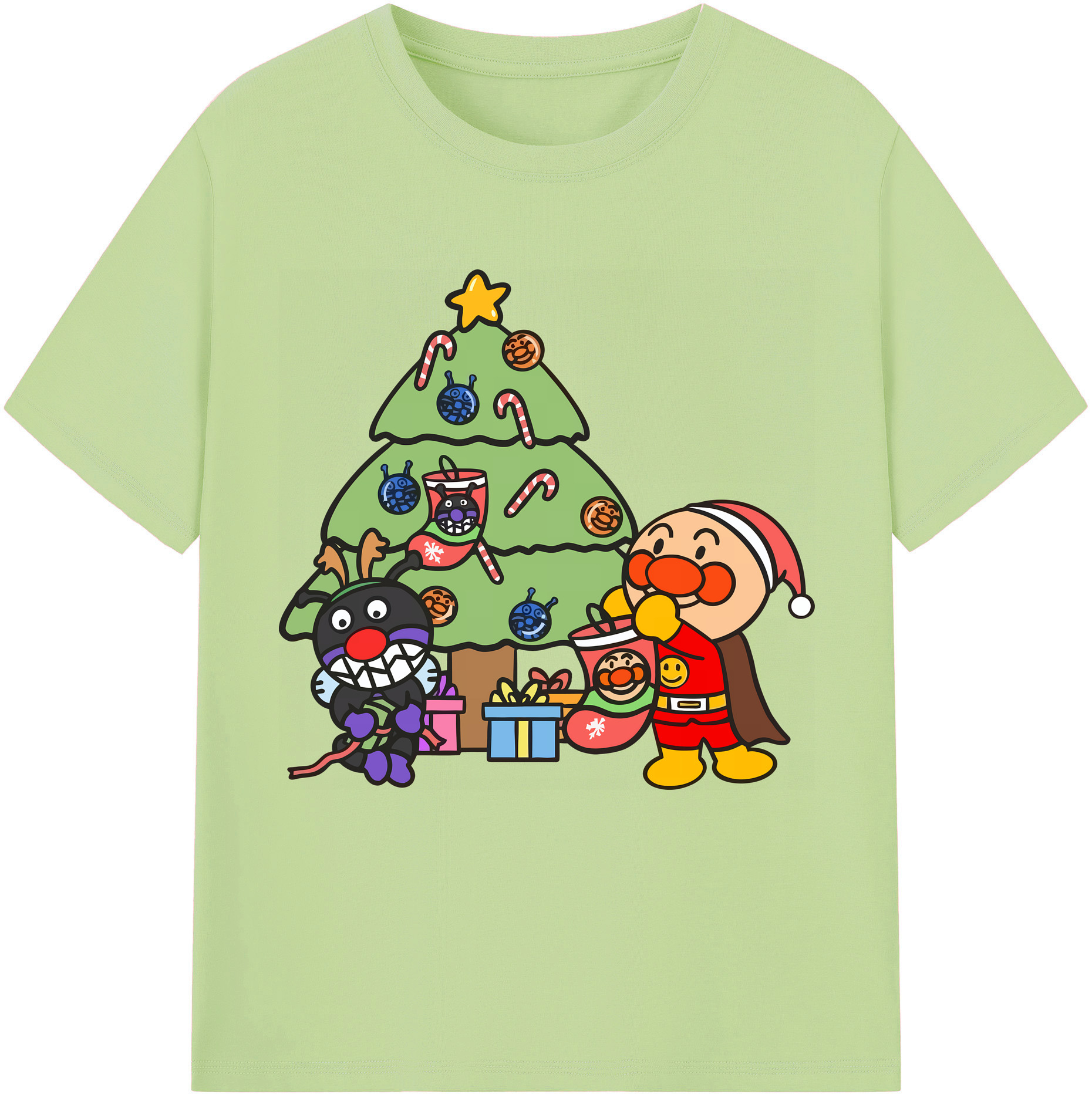 （画像用） アンパンマン Anpanman 綿100％半袖Tシャツ（フロントプリント）